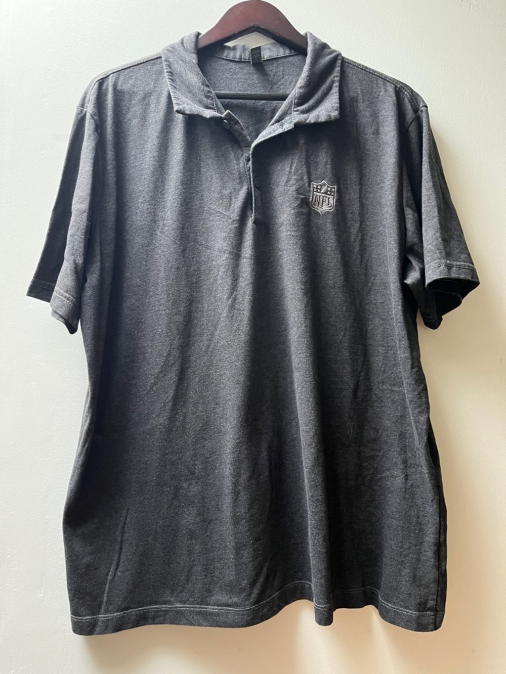 Men's Black NFL Polo Shirt, Size XXL